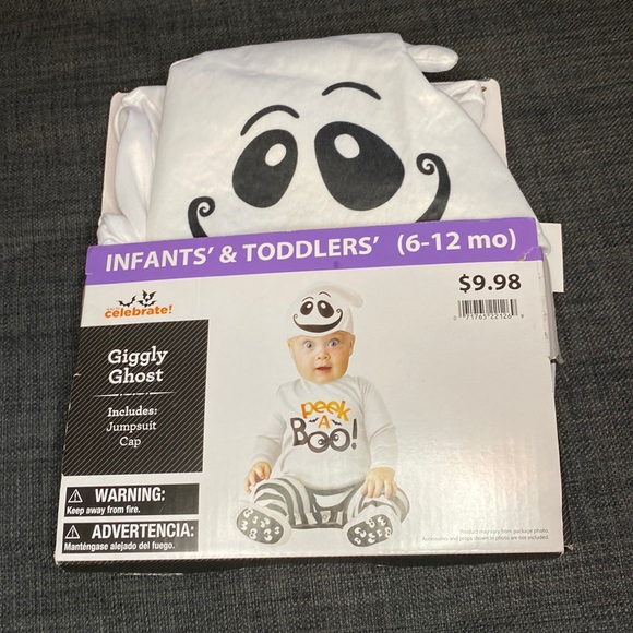 Infant Halloween costume ghost two piece, 6 to 12 months - Picture 1 of 2